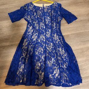 Gabby Skye Blue Lace Dress